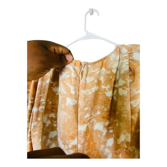 Fashion To Figure Womens Ruffle Balloon Long Sleeve Belted Mini Dress Yellow 4 - Picture 6 of 9